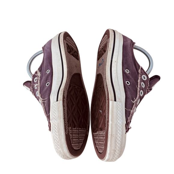 Converse All Star No Lace Low Top Sneakers Unisex Size M5/W7 Brown Round Toe - Picture 6 of 10